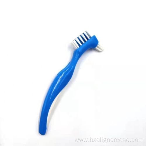 Long handle Plastic OEM double head denture brush